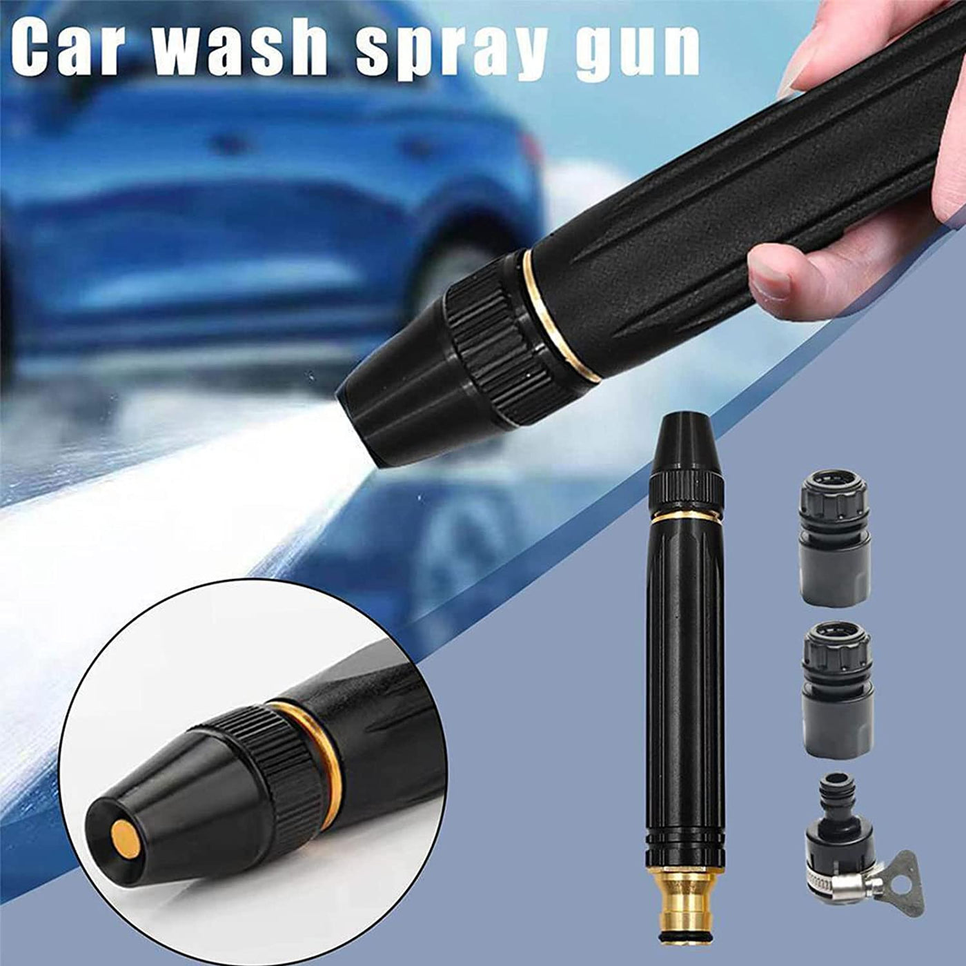 High Pressure Water Spray Hose Nozzle Gun for Garden Hose | Car Washing | Window Cleaning