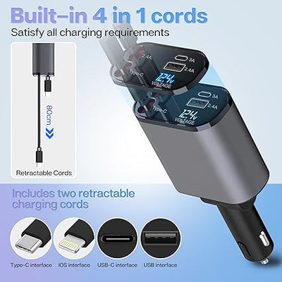 4 in 1 retractable charger