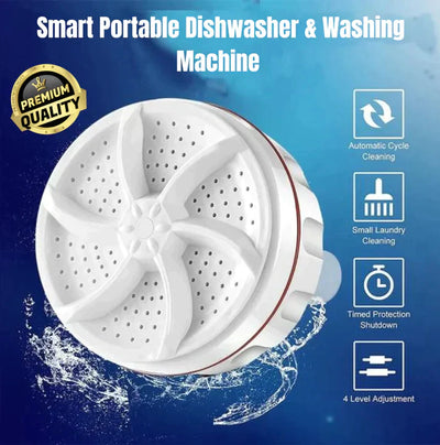 2 In 1 Mini Washing Machine Portable Rotating